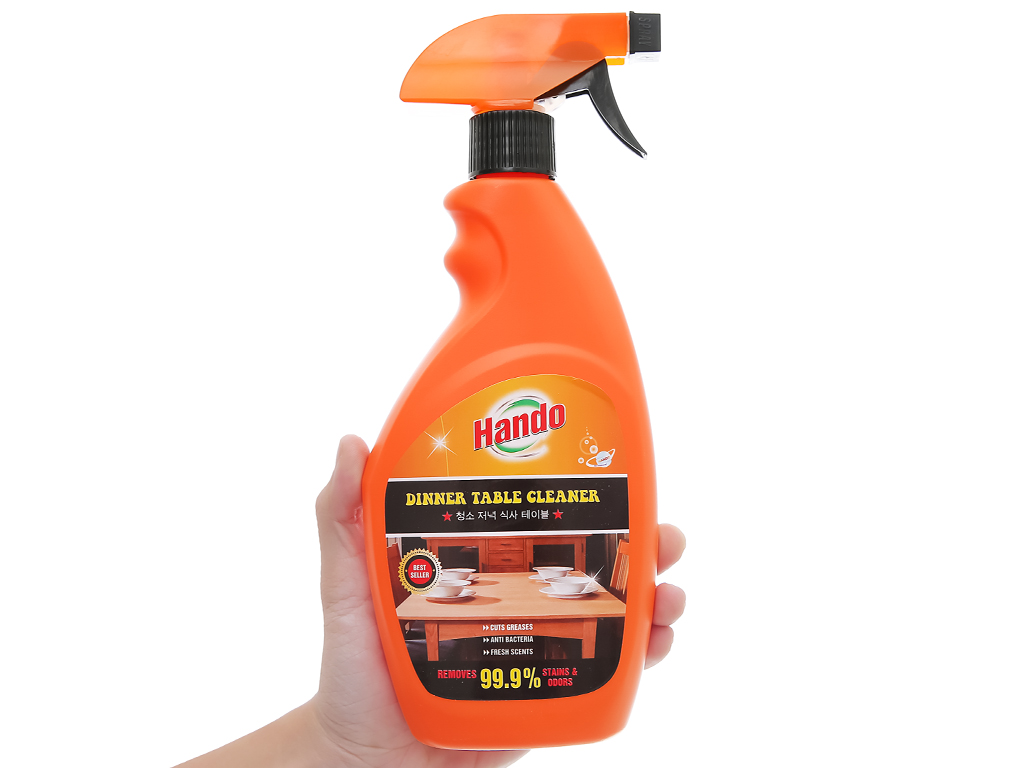 [Hoàn Tiền 10%] Chai xịt lau bàn ăn khử mùi Hando 500ml - Lau bàn ăn khử mùi - Xịt vệ sinh bàn ăn BH847