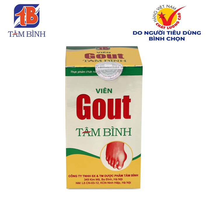 Viên Gout Tâm Bình (Hộp 60 viên) - Gút, acid uric