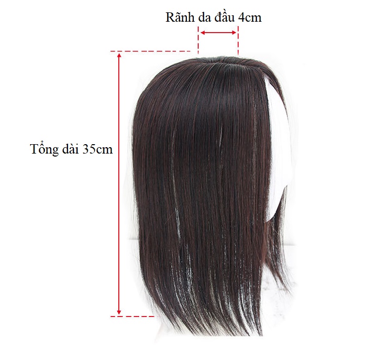 Tóc dán hói 2 mái XFK01, tóc giả nữ Sỉ 85k