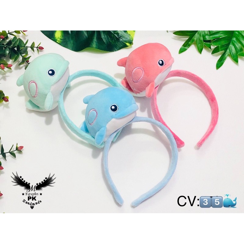 [HCM]Băng đô cài tóc hoạt hình cá voi