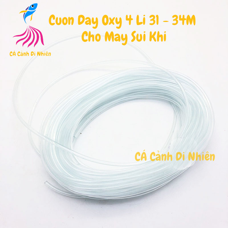 Cuộn dây oxy 4 li khoảng 30 Mét cho máy sục sủi khí máy oxy cho hồ cá cảnh (loại mỏng)