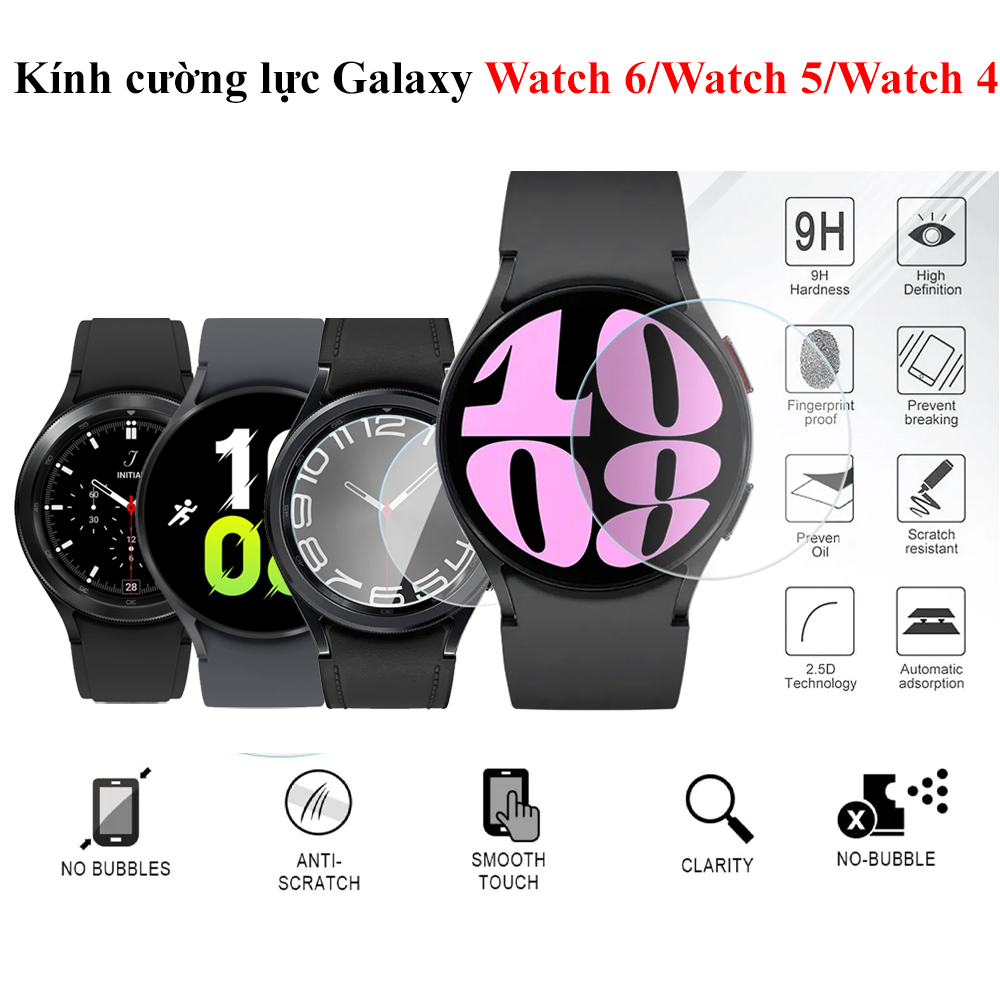 [Galaxy Watch 6,Watch 5] Kính cường lực Samsung Galaxy Watch 6, Galaxy Watch 5,Galaxy Watch 4