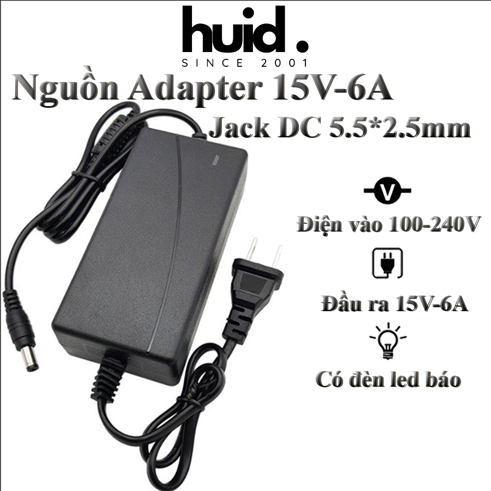 Power Adapter with 2 Wire Terminals 15V-6A