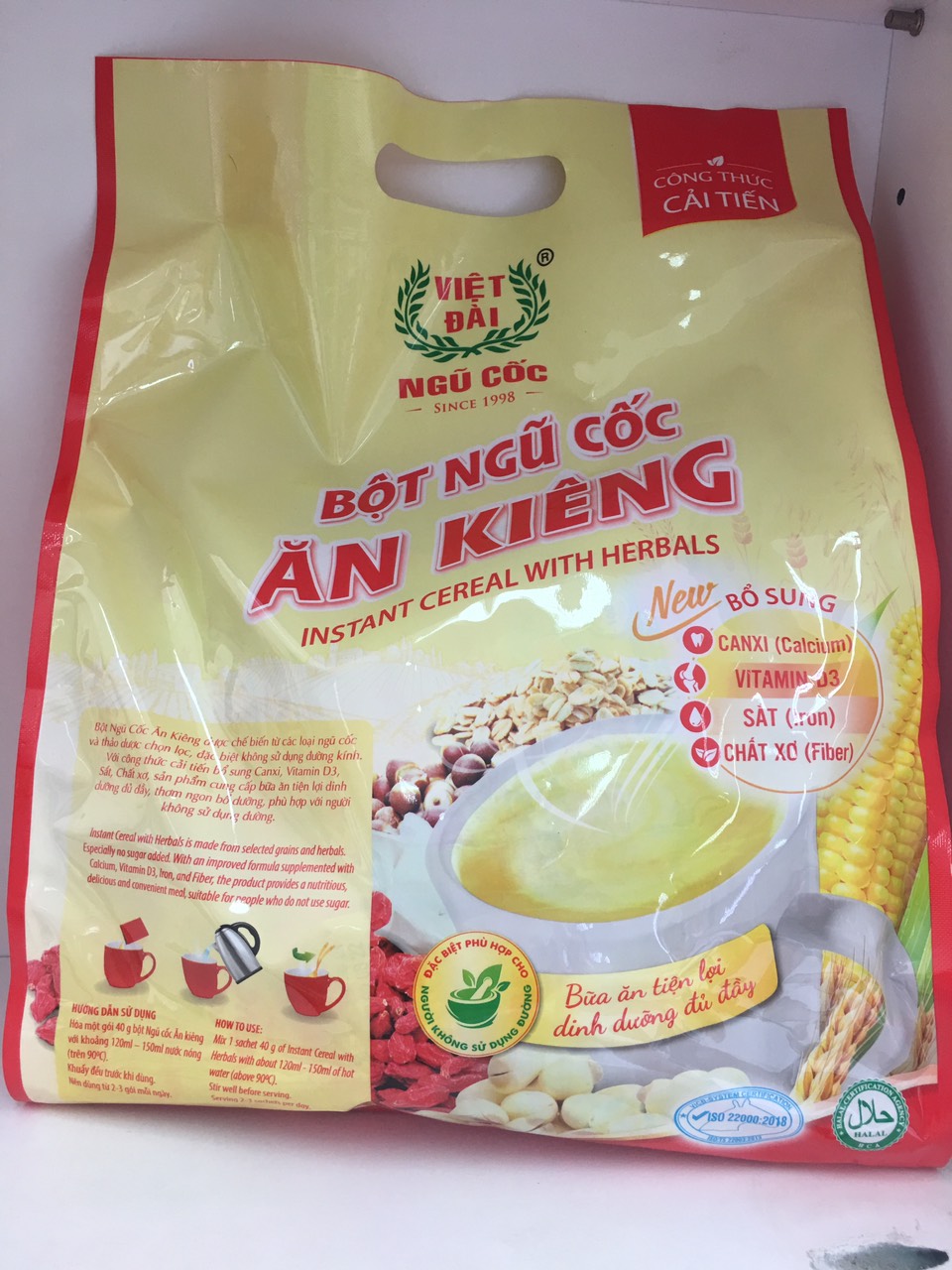 Bột ngũ cốc ăn kiêng việt đài 600g