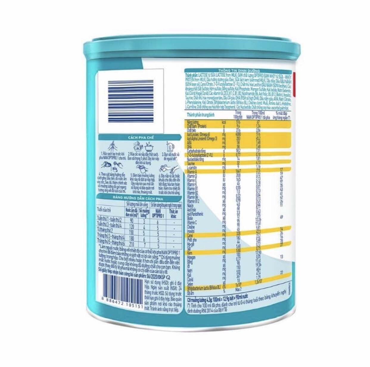 Sữa Nan Optipro số 1 dành cho bé 0-6 tháng 400g