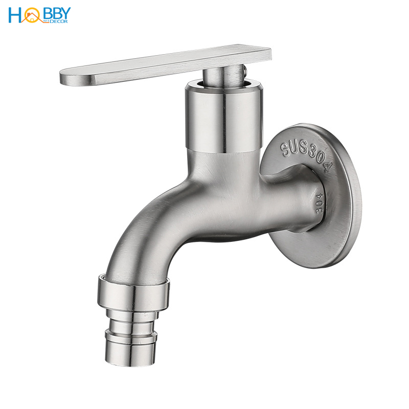 Vòi xả hồ cấp nước máy giặt xả rửa sàn inox 304 Hobby home decor VIN2