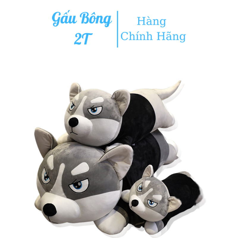 Gối Ôm Gấu Bông Chó Alaska Tức Giận.