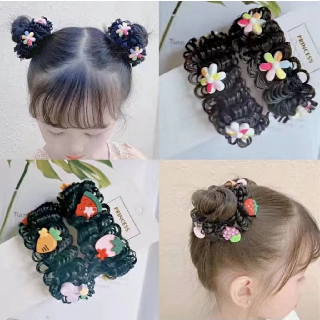 Buộc tóc cột tóc giả dễ thương siêu yêu cho bé