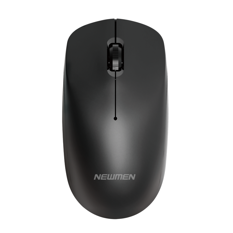 Optical Mouse computer wireless newmen F007 BK - 1200 DPI/nano receiver/10m/battery AA/glassgo & multilink. Black-warranty 24 month-genuine goods