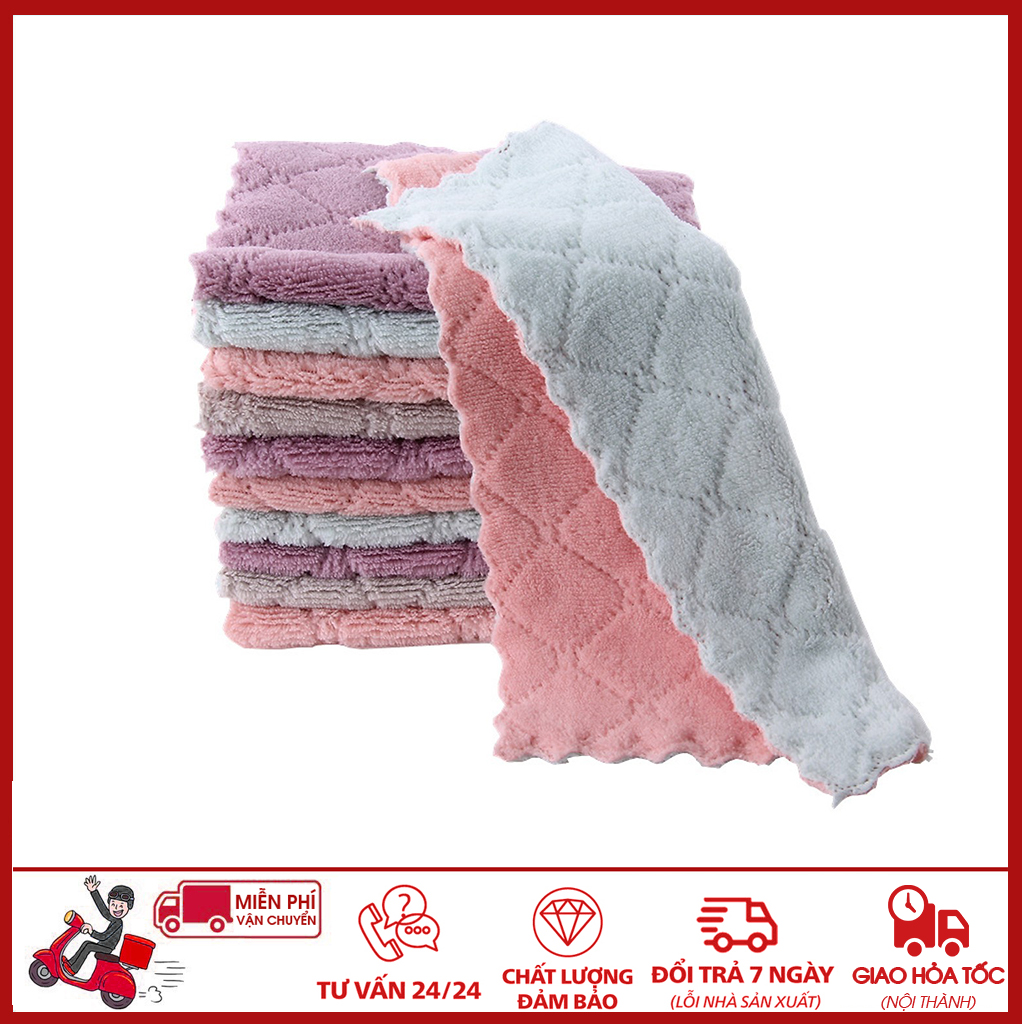 ⛔GIADUNGHOALONG⛔ Khăn lau bếp 2 mặt (LOẠI 1 CÁI - LOẠI 2 MẶT) - 4K