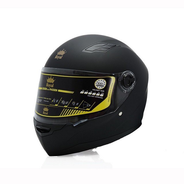 Mũ bảo hiểm fullface Royal M136 - Màu đen nhám - Hàng chính hãng - Bảo hành 12 tháng