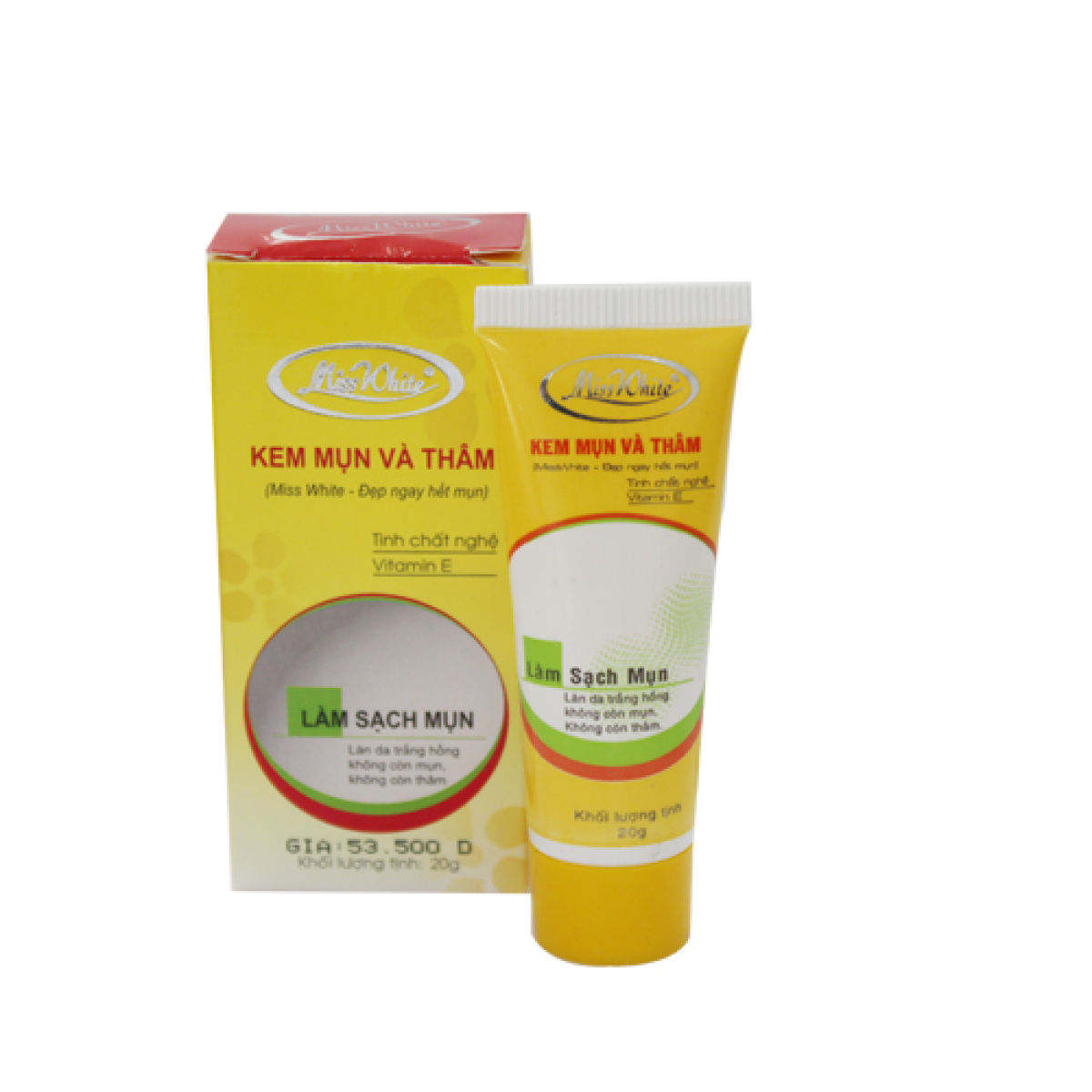 [HCM]Kem Chấm Mụn - Xoá Thâm Miss White - 10g - Công Ty