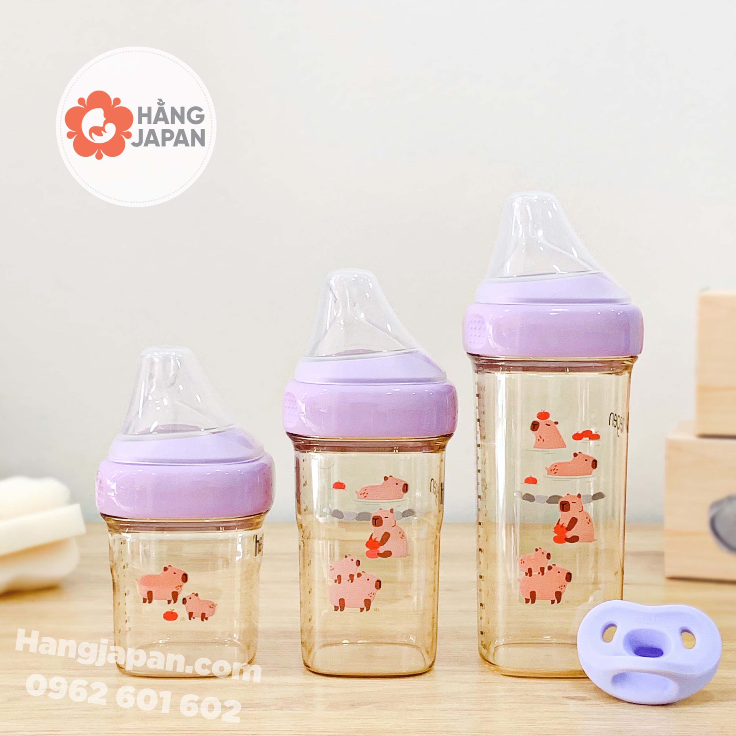 Bình sữa Hegen hình Cabybara - hàng XT/Limited