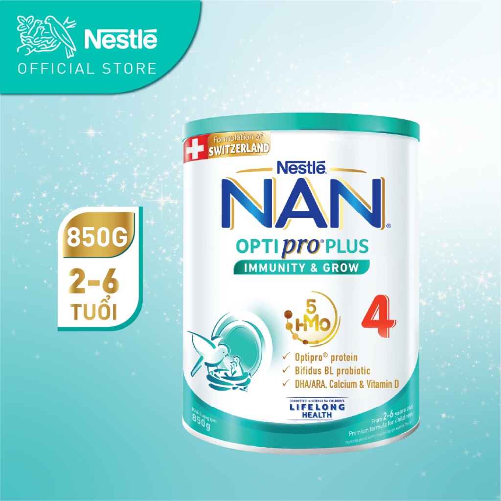 Sữa bột Nestle NAN OPTIPRO lon số 1 2 3 4 date mới