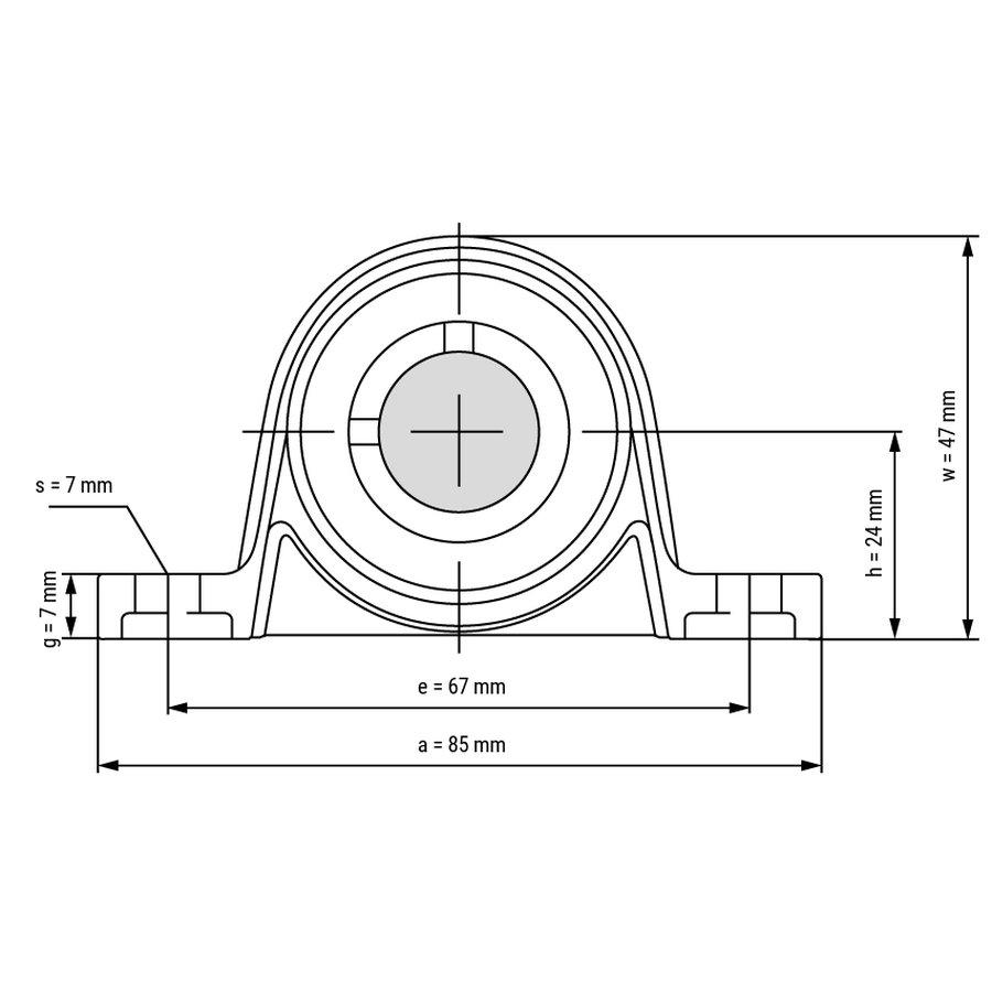GỐI ĐỠ VÒNG BI DẠNG TRỤC ĐỨNG P003 – 17MM