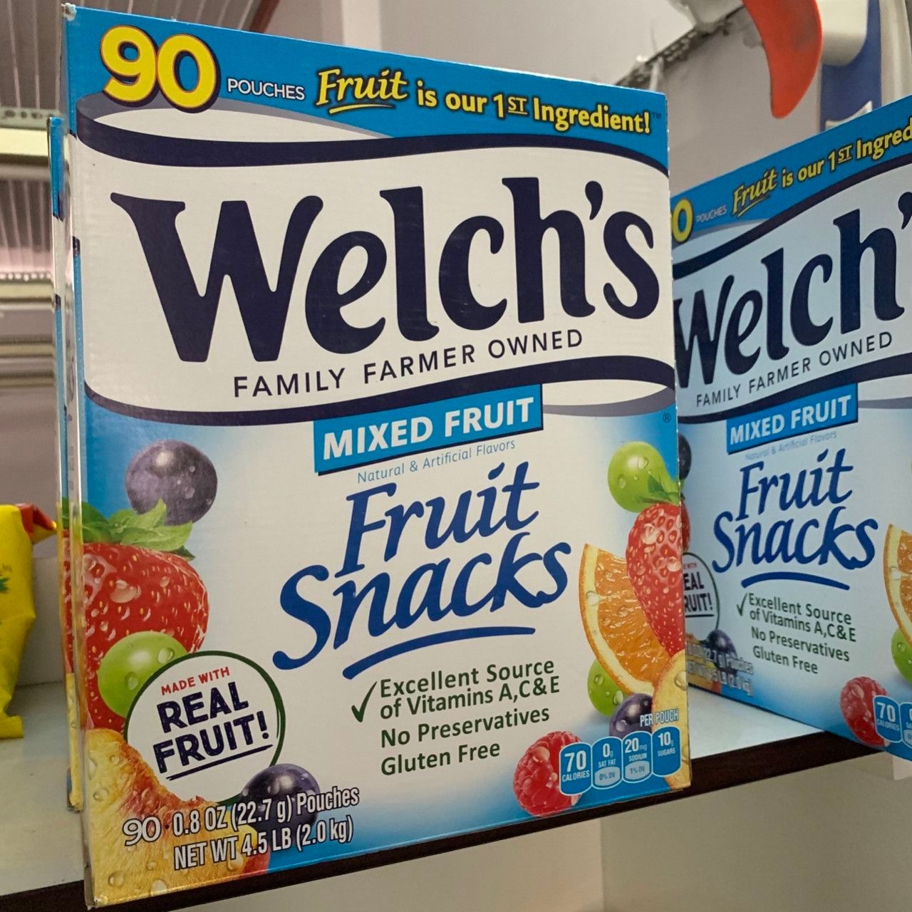 Kẹo dẻo trái cây Welch’s Fruit Snacks Mixed Fruit 90 gói 2kg