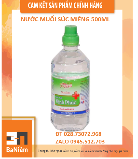 Nước Muối súc miệng Vĩnh Phúc Natri Clorid 0.9%