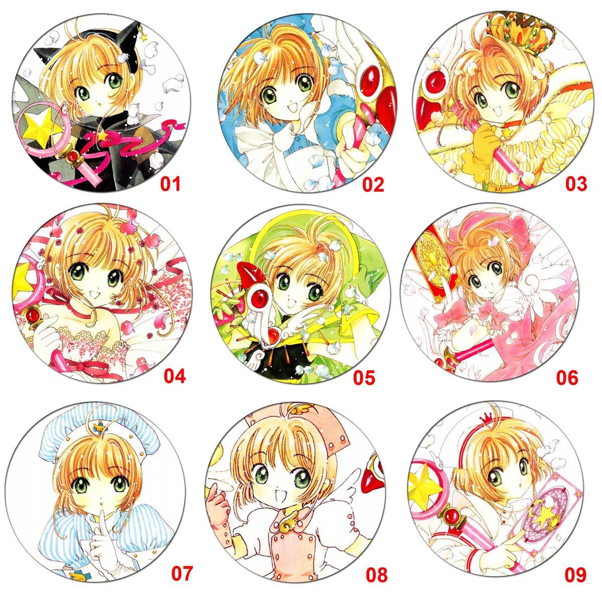 [HCM]Huy hiệu anime Sakura (Thủ Lĩnh Thẻ Bài) - combo 5 huy hiệu