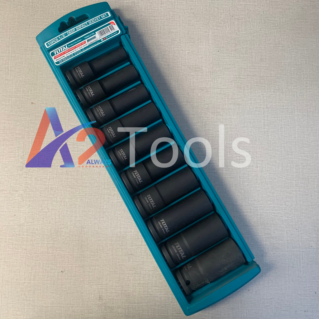 Bộ 10 đầu tuýp đen dài 1/2 inch total thkisd12102l