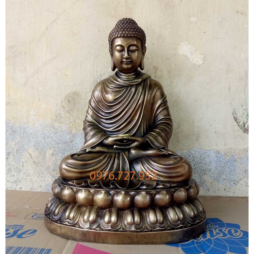 Tượng phật thích ca bổn sư cao 39cm bằng đồng, tượng phật thích ca