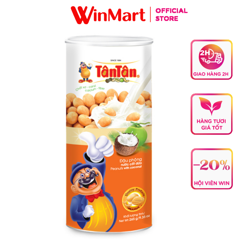 [Siêu thị WinMart] - Đậu phộng Tân Tân nước cốt dừa lon 265g