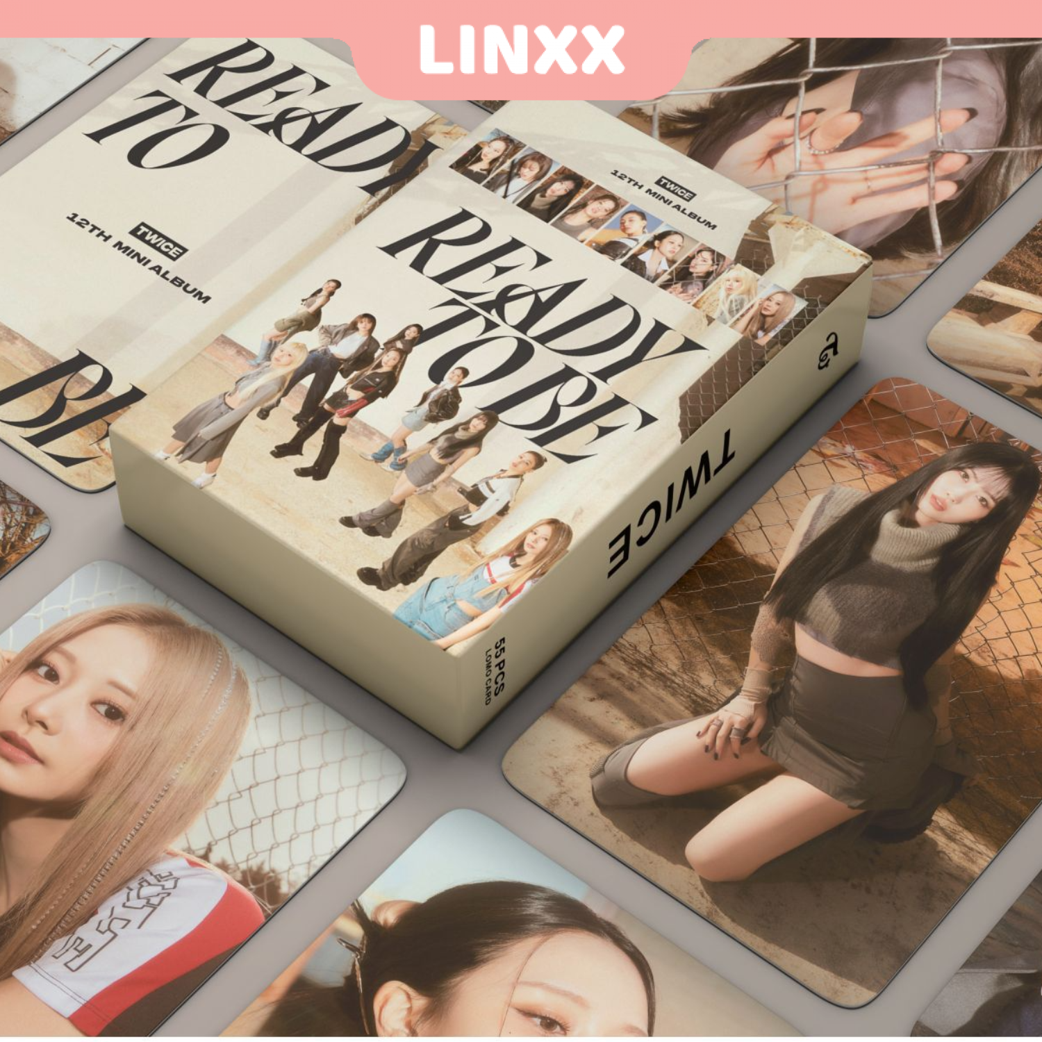 Linxx 55 pcs twice ready to be album lomo card kpop photocards postcards series
