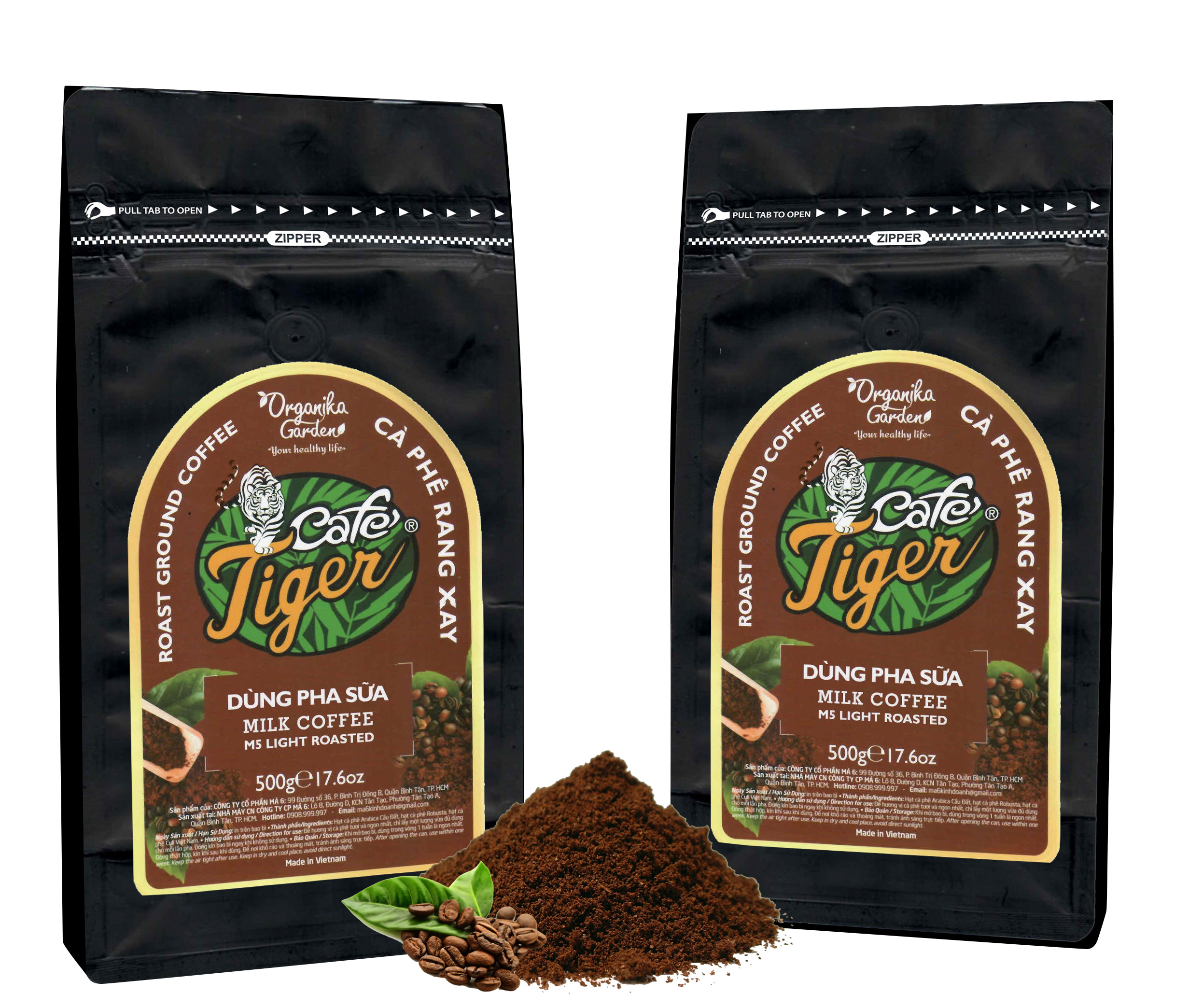 Café Tiger - DÙNG PHA SỮA 500gr (MILK COFFEE M5 LIGHT ROASTED)