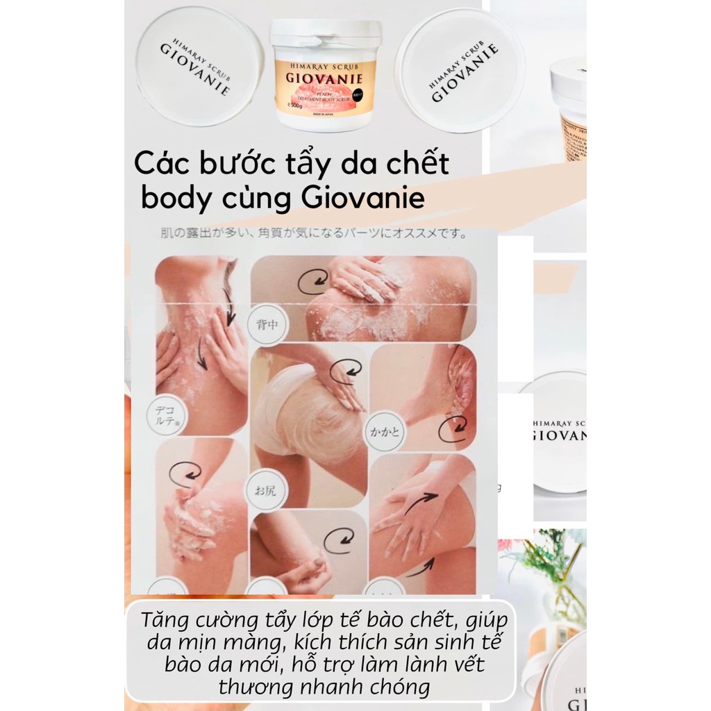 [Giovanie] TẨY DA CHẾT BODY ĐÀO HIMARAY SCRUB - DAte T3.2025