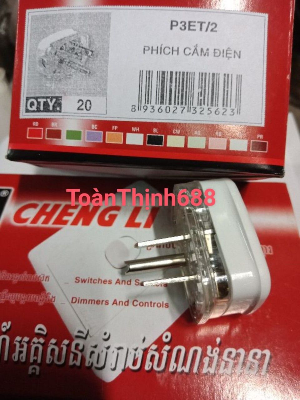 [HCM]phích cắm điện 3 chấu Chengli