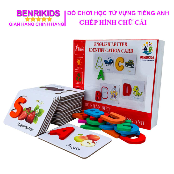 Đồ Chơi Ghép Hình Chữ Cái Gỗ Benrikids Giúp Bé Học Tiếng Anh – Benrikids >>> top1shop >>> lazada.vn