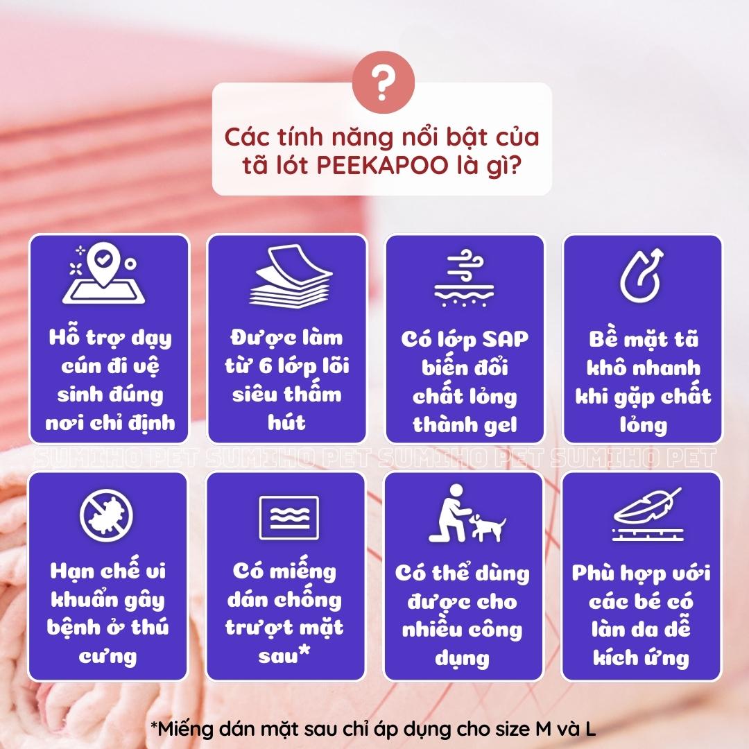 Tã lót cho chó Peekapoo (có mùi hương hỗ trợ khử mùi, ngừa khuẩn) hỗ trợ cún cưng đi vệ sinh đúng chỗ (tặng xúc xích)