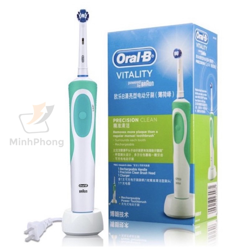 Bàn chải đánh răng điện oral-b vitality d12 precision clean, white 3d