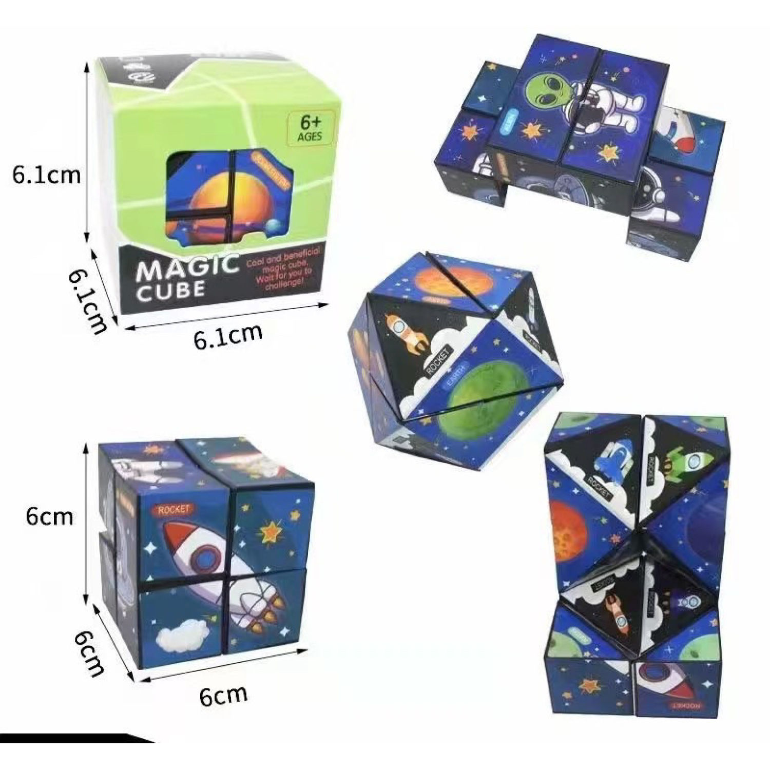 Rubik 3d - đồ chơi khối rubik biến thể magnetic cube cho bé