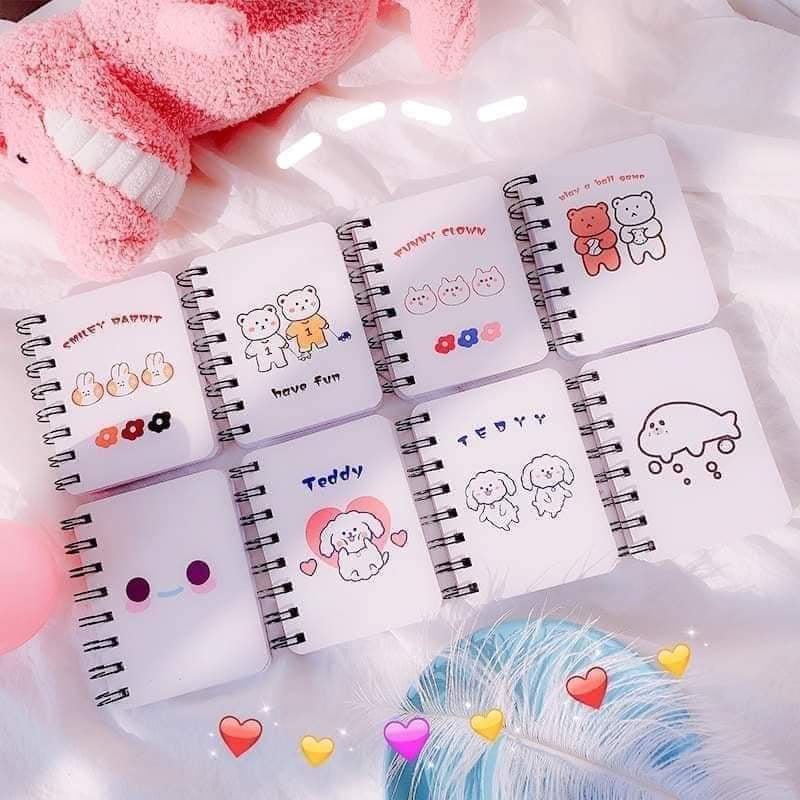 Sổ tay lò xo hình gấu