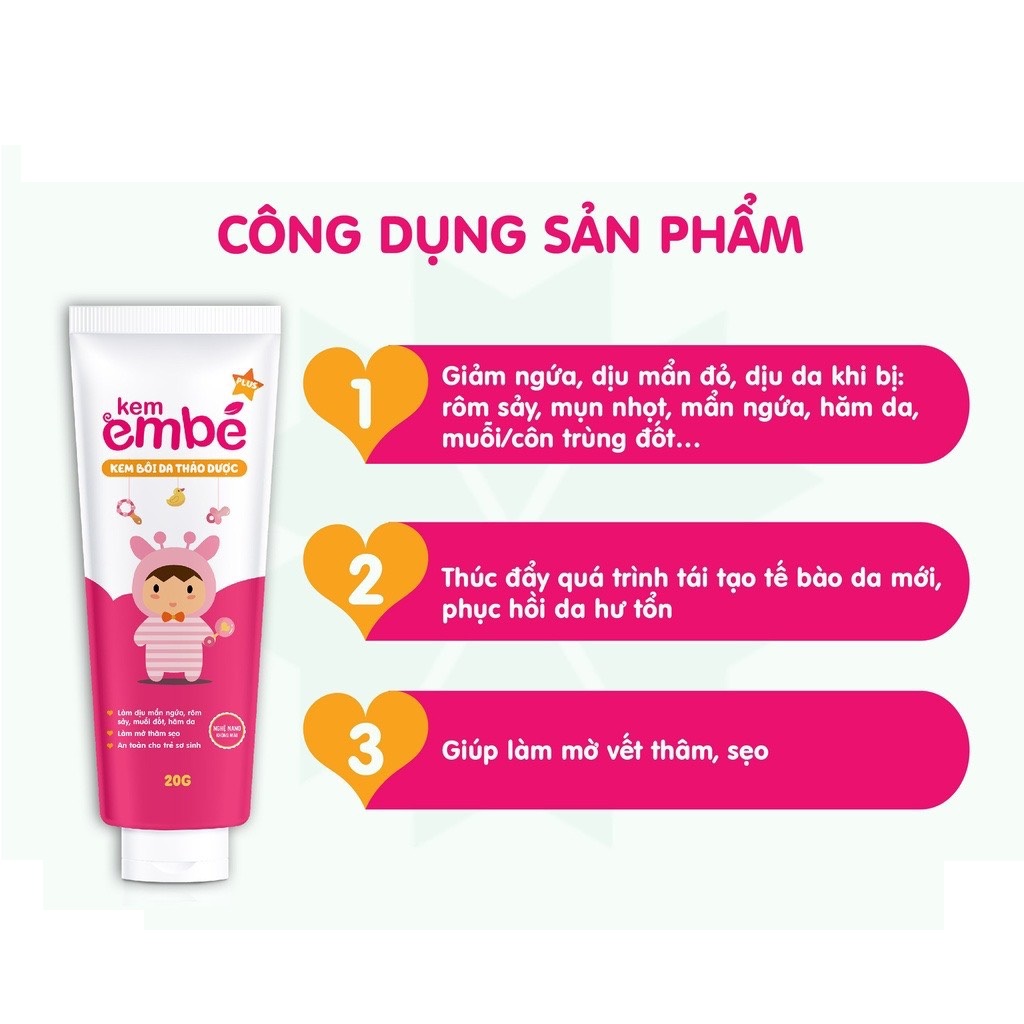 (CHÍNH HÃNG) Kem Em Bé Rôm Sảy Cho Bé - 20g