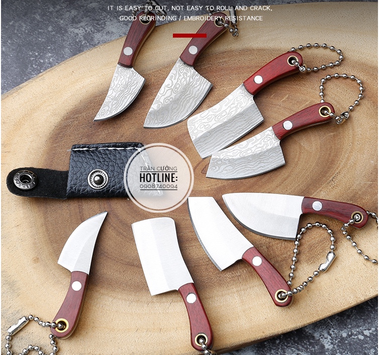 Dao bếp mini EDC tỉ lệ 1/12 nhỏ gọn (Nhiều Mẫu)