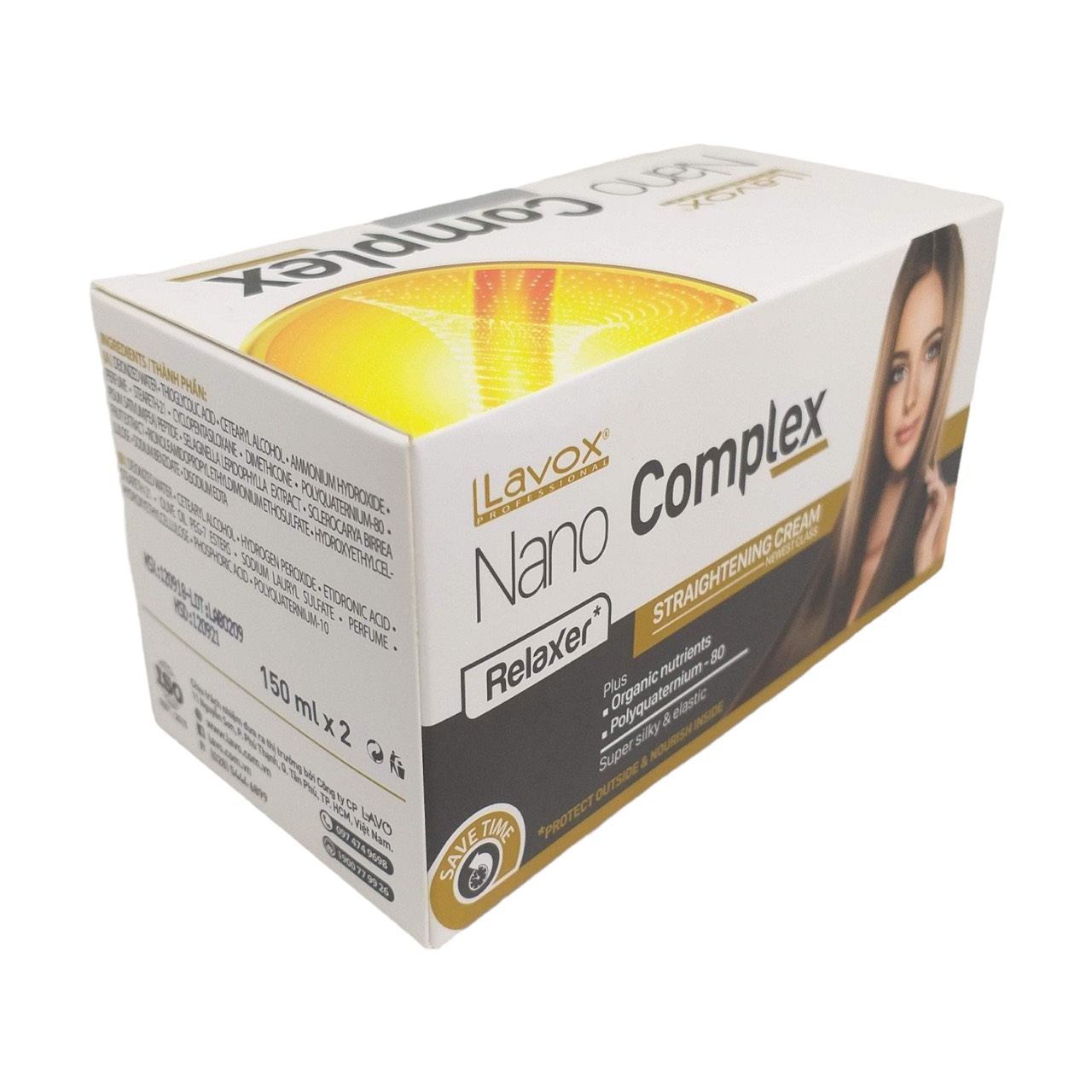 Thuốc Duỗi Tóc Lavox Nano Complex 150ml (duỗi 1 đầu)