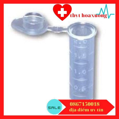 [giá rẻ] Ống ly tâm 2ml đáy tròn -ống Eppendorf 2ml - Túi 500 cái