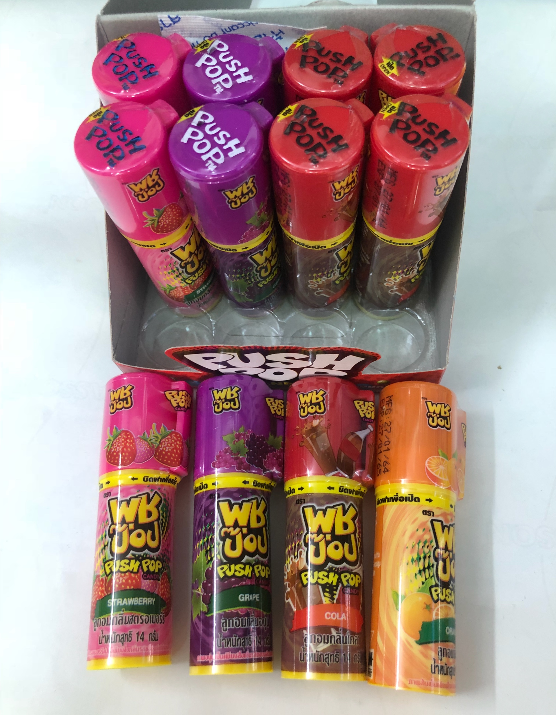 [HCM]Lốc 12 cây Kẹo son môi Push Pop Candy Thái Lan