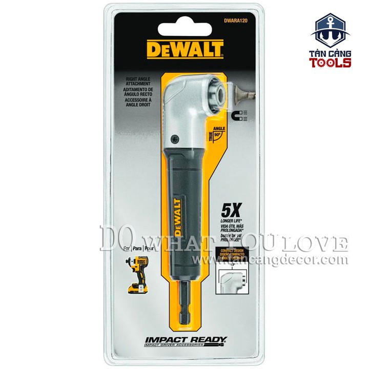 Đầu Chuyển Bắn Vít Góc DeWalt DWARA120 - Right Angle Attachment