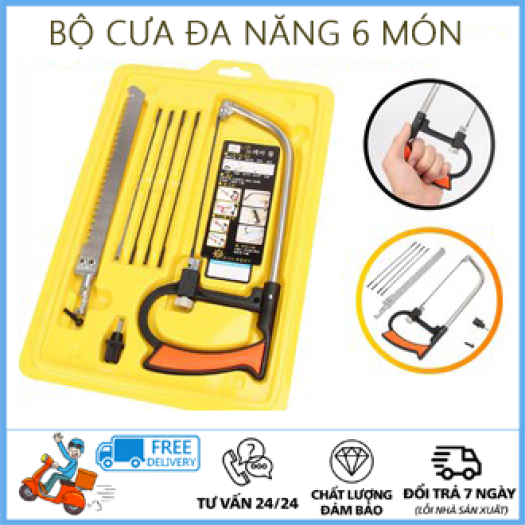 Cưa đa năng - cưa cầm tay - bộ cưa đa năng 6 lưỡi tiện dụng - cưa lọng cầm tay - bộ cưa đa năng 6 lưỡi tiện dụng rất tiện lợi, độ bền cao máy cưa đa năng, bộ cưa đa năng 6 lưỡi