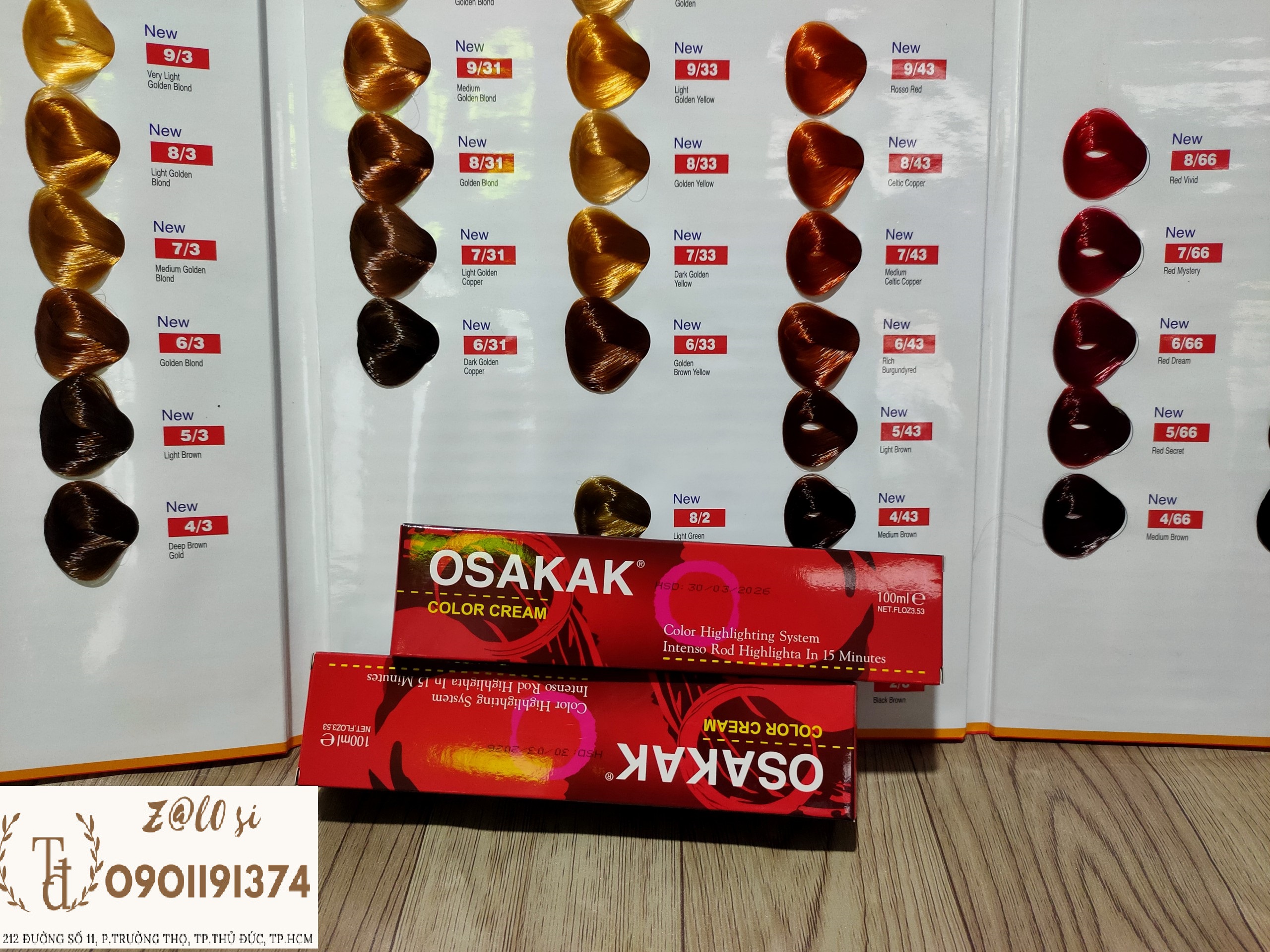 Màu nhuộm tóc osakak 100ml