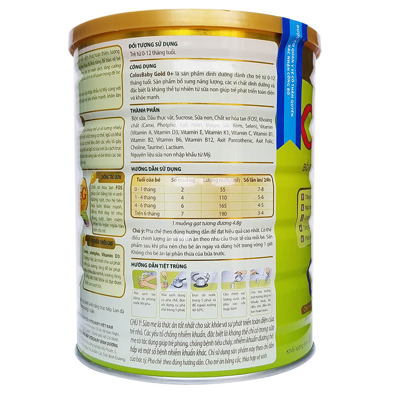 [CHÍNH HÃNG] Sữa ColosBaby Gold 0+ 800g (0 - 12 tháng)