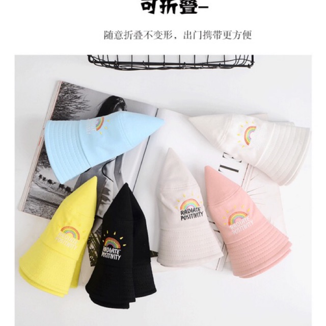 Nón bucket - cầu vồng