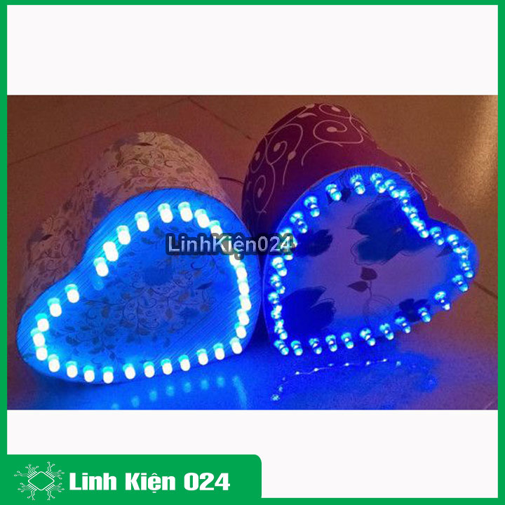 Mica trái tim 32 led/led rgb