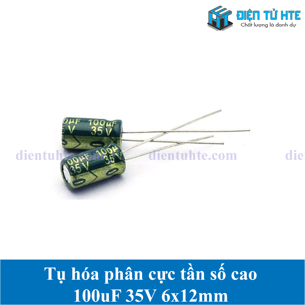 Tụ hóa tần số cao 100uF 35V 6x12mm - Bộ 20 cái