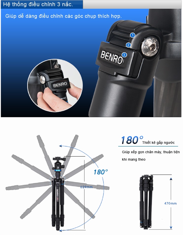 [Trả góp 0%]Chân máy ảnh Benro FIF28CIB2