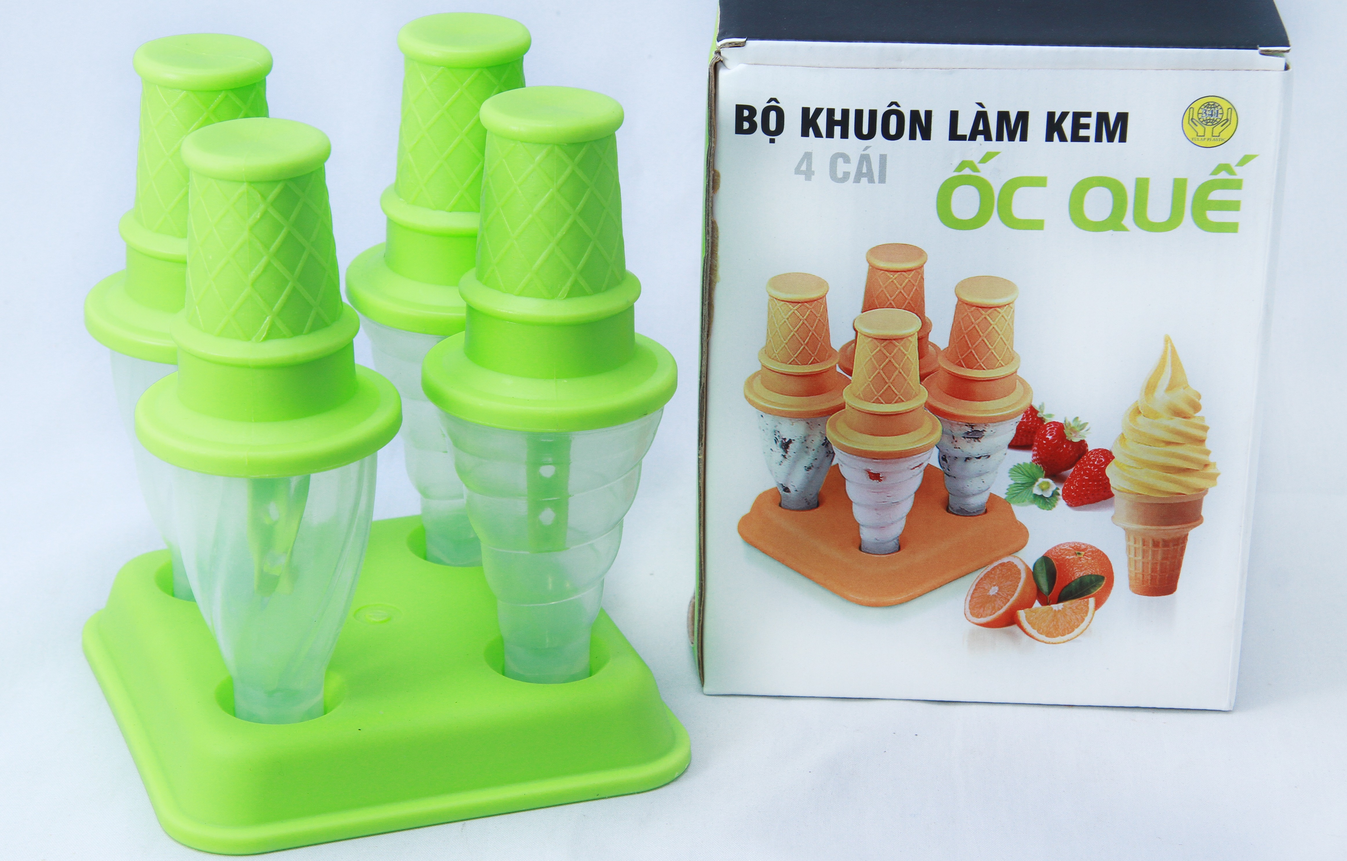 Bộ khuôn làm kem Ốc quế