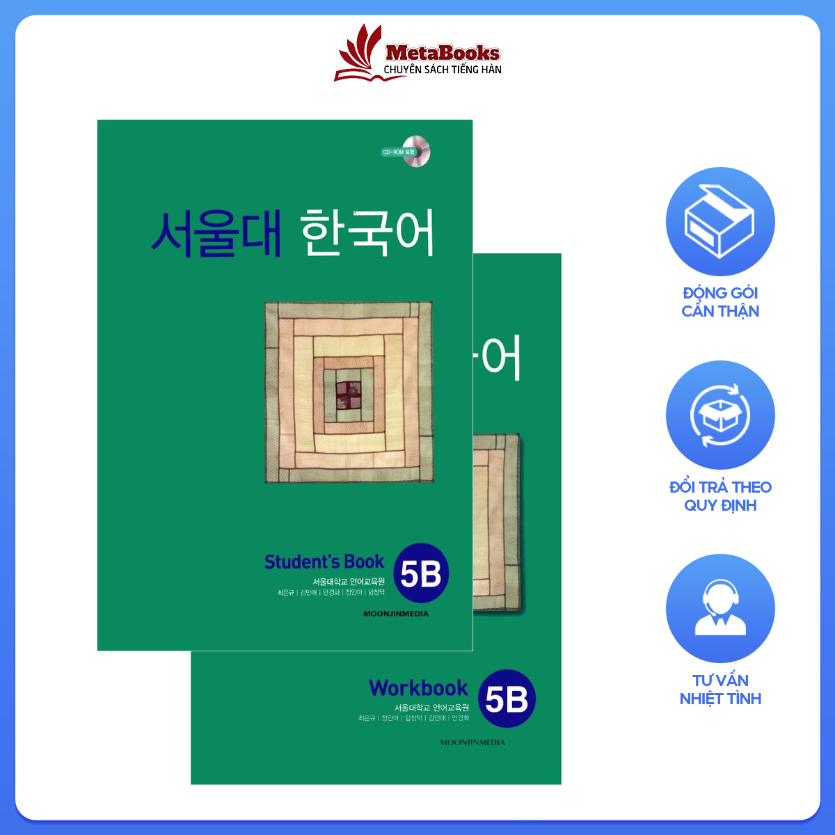 Combo Seoul 5B 서울대 한국어 (Bản màu, Gồm Giáo Trình Và Bài Tập)