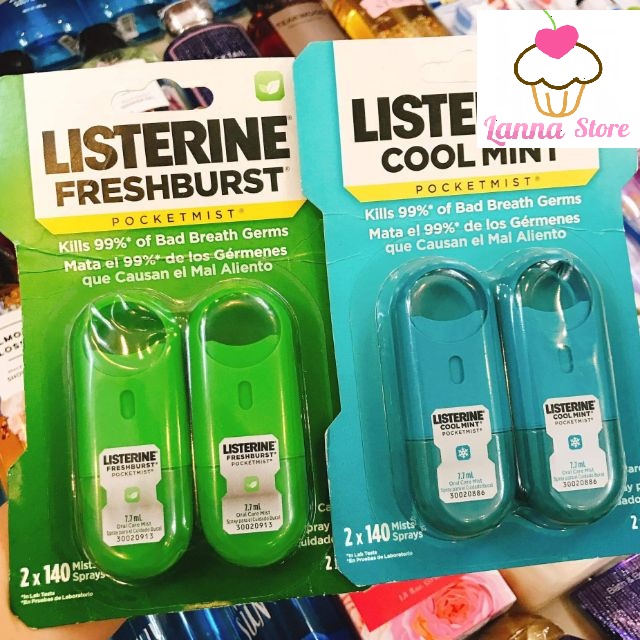 Xịt thơm miệng Listerine Pocketmist (7.7ml) - USA